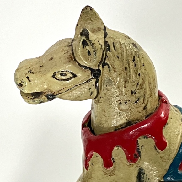 VINTAGE TRICK PONY CAST IRON MECHANICAL BANK - Picture 3 of 13